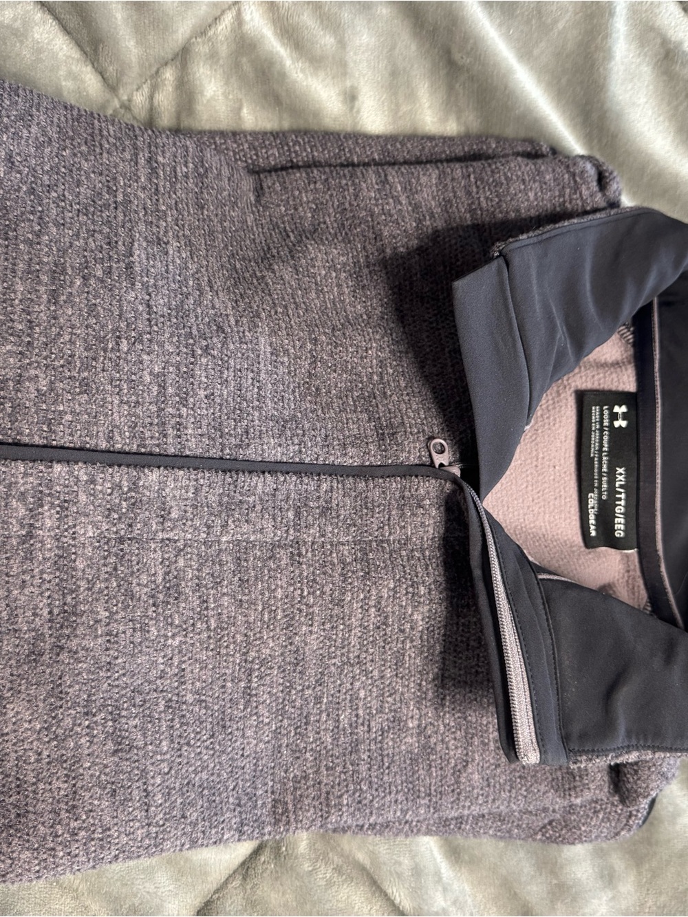 Under Armour Heathered Charcoal Full Zip Performance Jacket